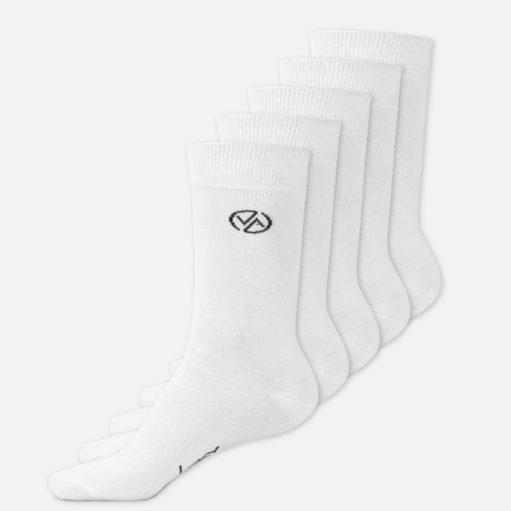 5 x Ponožky Vysoké Biele