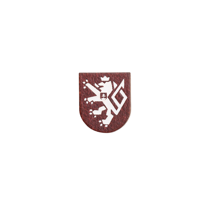 BeWooden Drevená brošňa Český lev
