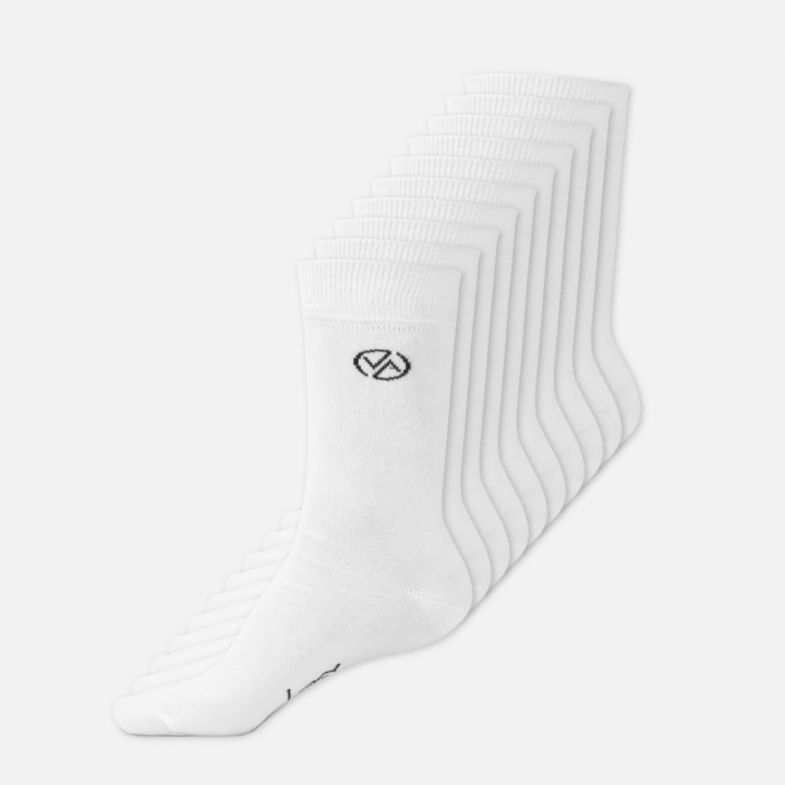 10 x Ponožky Vysoké Biele