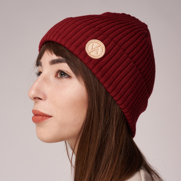 Vlnená Čiapka Merino Red